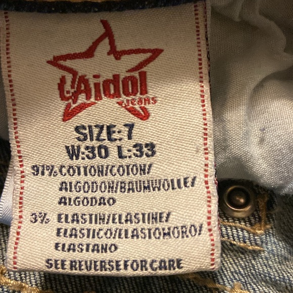 LA IDOL USA EMBELLISHED DISTRESSED SIZE 7 (W30 x L33) - Picture 10 of 11